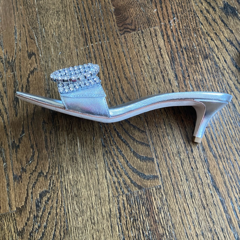 Kate Spade Silver Embellished Women's Sandals - Picture 3 of 4